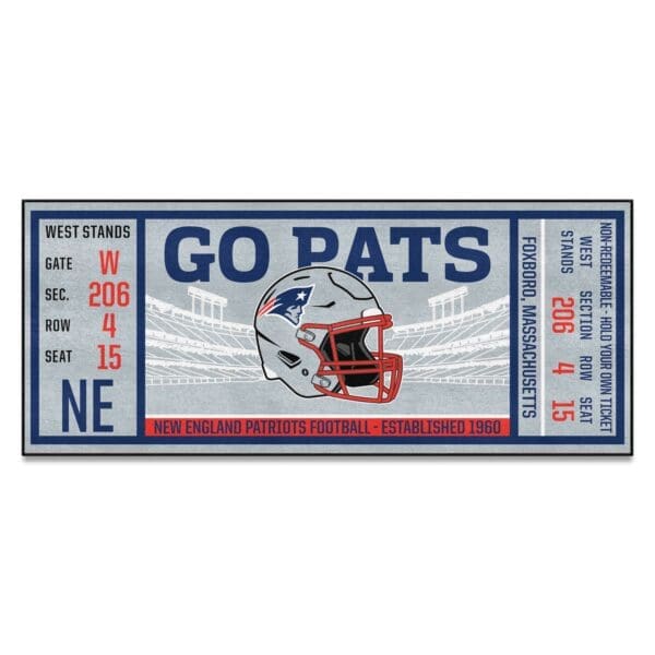 New England Patriots Ticket Runner Rug 30in. x 72in 1 scaled