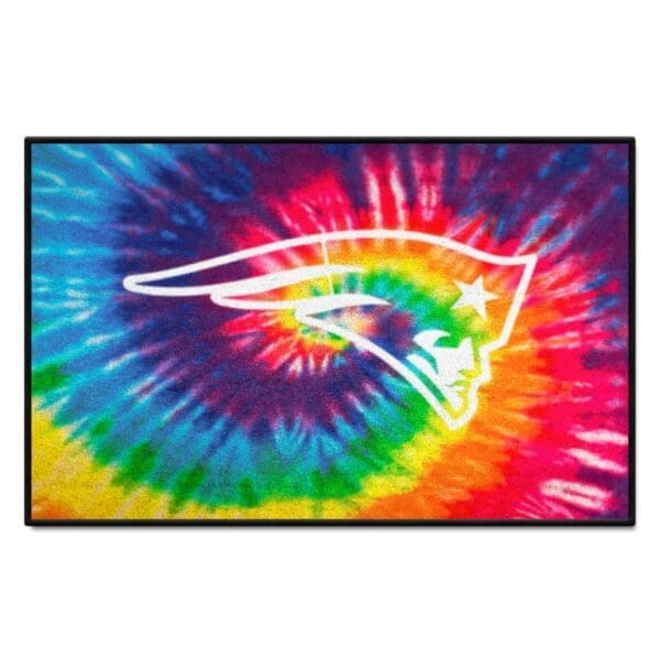 New England Patriots Tie Dye Starter Mat Accent Rug 19in. x 30in 1 scaled