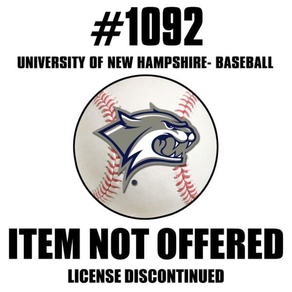 New Hampshire Wildcats Baseball Rug 27in. Diameter 1 scaled