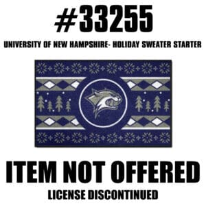 New Hampshire Wildcats Holiday Sweater Starter Mat Accent Rug - 19in. x 30in.
