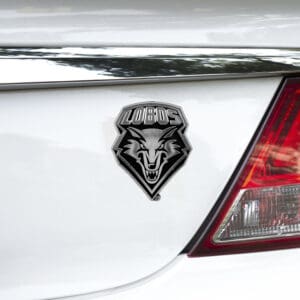 New Mexico Lobos Molded Chrome Plastic Emblem