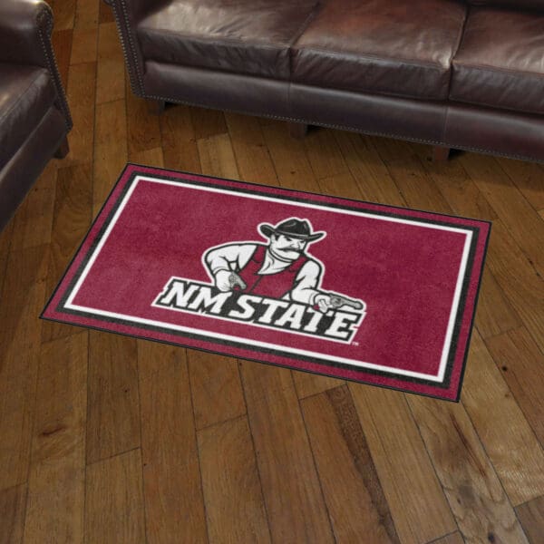 New Mexico State Lobos 3ft. x 5ft. Plush Area Rug