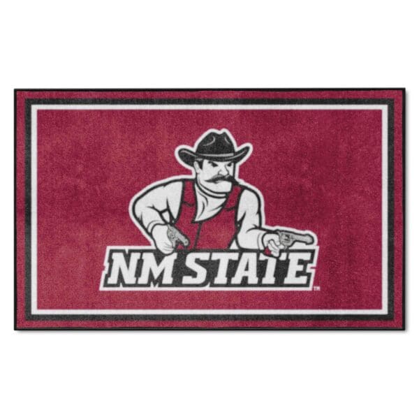New Mexico State Lobos 4ft. x 6ft. Plush Area Rug 1 scaled