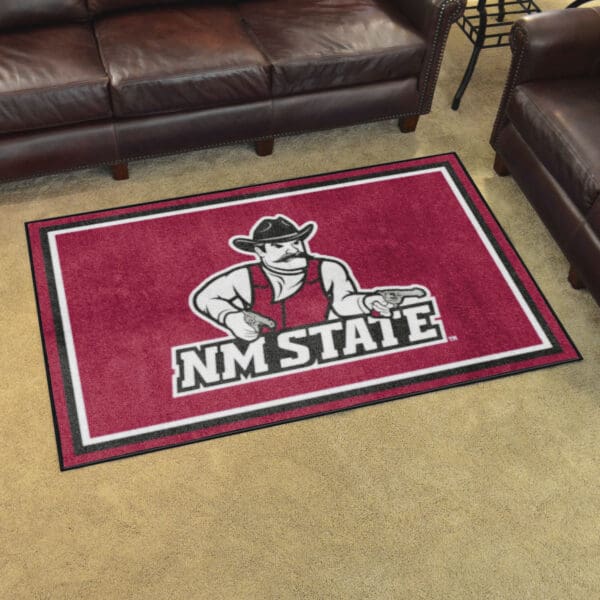 New Mexico State Lobos 4ft. x 6ft. Plush Area Rug