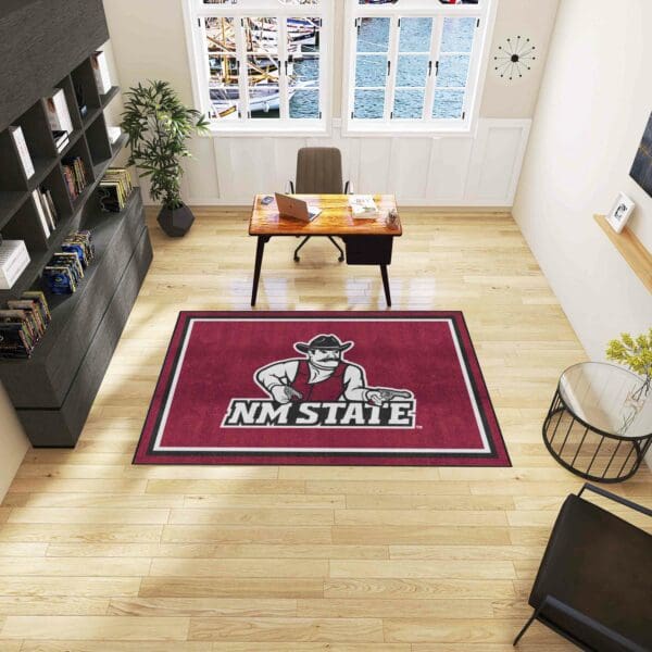 New Mexico State Lobos 5ft. x 8 ft. Plush Area Rug
