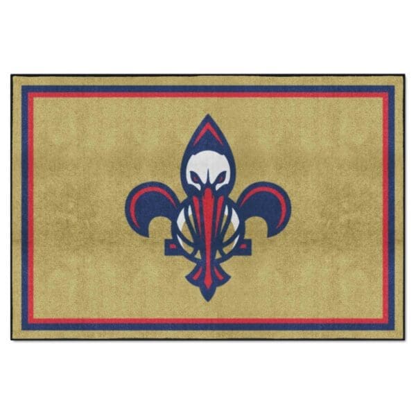 New Orleans Pelicans 5ft. x 8 ft. Plush Area Rug 37028 1 scaled