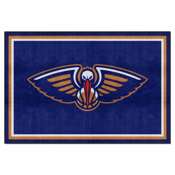 New Orleans Pelicans 5ft. x 8 ft. Plush Area Rug 9347 1 scaled