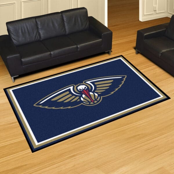 New Orleans Pelicans 5ft. x 8 ft. Plush Area Rug-9347