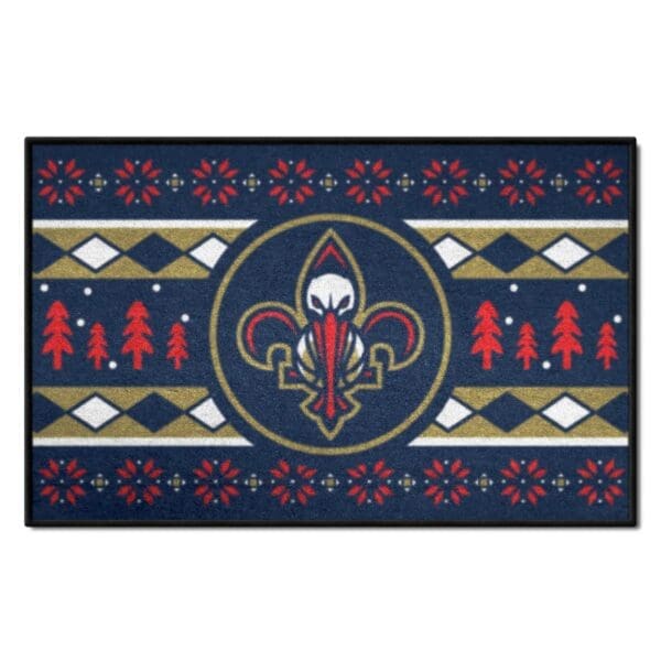 New Orleans Pelicans Holiday Sweater Starter Mat Accent Rug 19in. x 30in. 26833 1 scaled