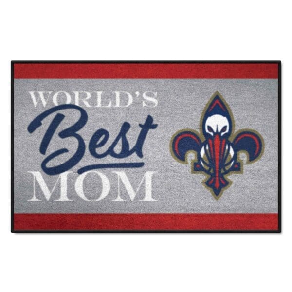 New Orleans Pelicans Worlds Best Mom Starter Mat Accent Rug 19in. x 30in. 34187 1 scaled