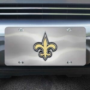 New Orleans Saints 3D Stainless Steel License Plate