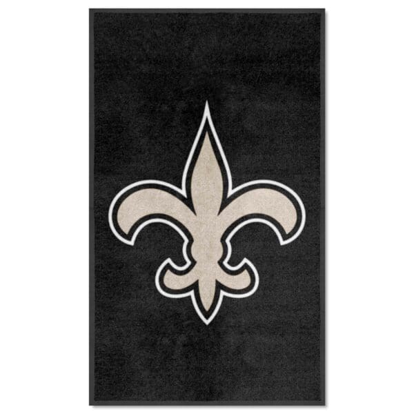 New Orleans Saints 3X5 High Traffic Mat with Durable Rubber Backing Portrait Orientation 1 scaled