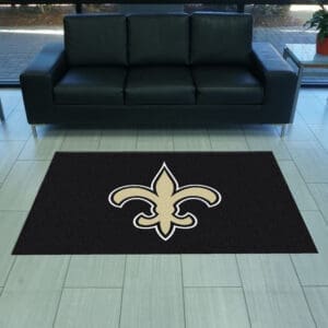 New Orleans Saints 4X6 High-Traffic Mat with Durable Rubber Backing - Landscape Orientation