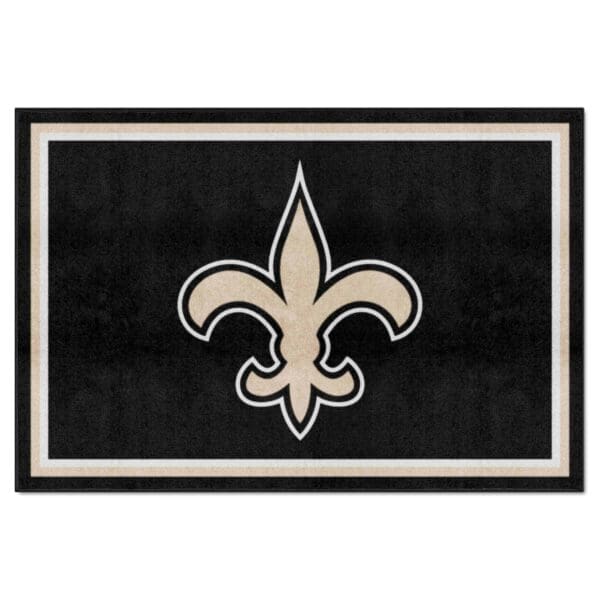 New Orleans Saints 5ft. x 8 ft. Plush Area Rug 1 3 scaled
