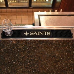 New Orleans Saints Bar Drink Mat - 3.25in. x 24in.