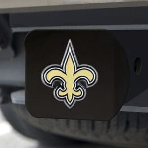 New Orleans Saints Black Metal Hitch Cover - 3D Color Emblem