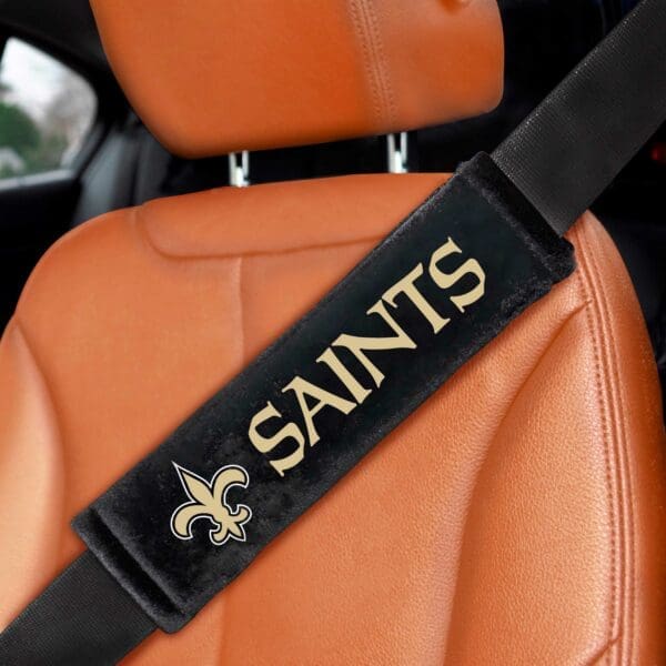 New Orleans Saints Embroidered Seatbelt Pad 2 Pieces 1 scaled