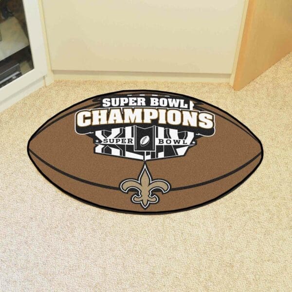 New Orleans Saints Football Rug - 20.5in. x 32.5in.