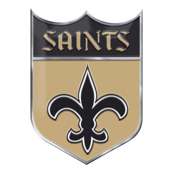 New Orleans Saints Heavy Duty Aluminum Embossed Color Emblem Alternate 1
