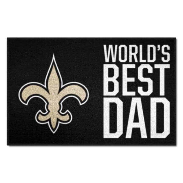 New Orleans Saints Starter Mat Accent Rug 19in. x 30in. Worlds Best Dad Starter Mat 1 scaled