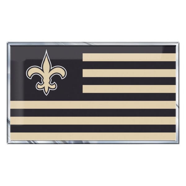 New Orleans Saints State Flag Aluminum Embossed Emblem 1