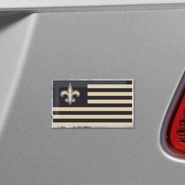 New Orleans Saints State Flag Aluminum Embossed Emblem
