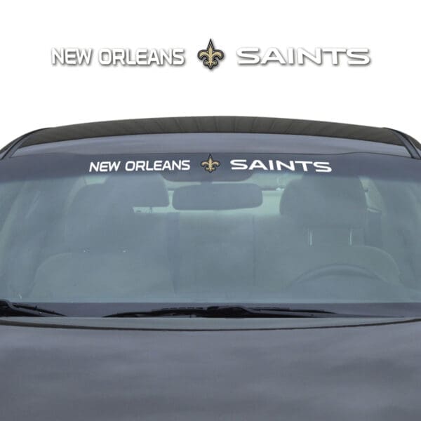 New Orleans Saints Sun Stripe Windshield Decal 3.25 in. x 34 in 1