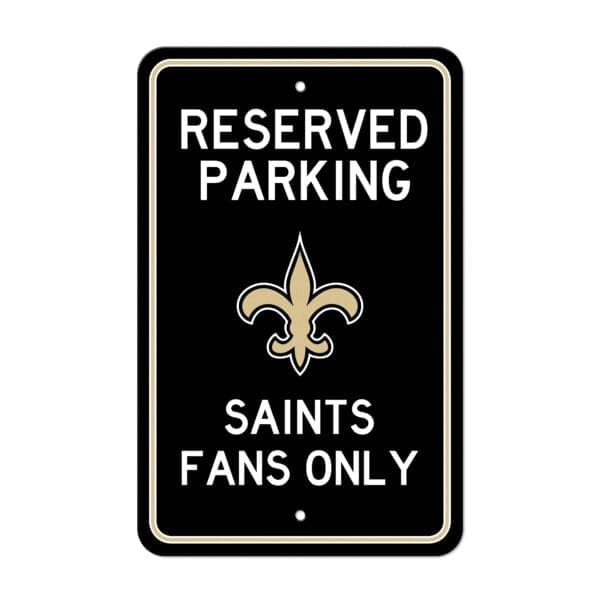 New Orleans Saints Team Color Reserved Parking Sign Decor 18in. X 11.5in. Lightweight 1 scaled