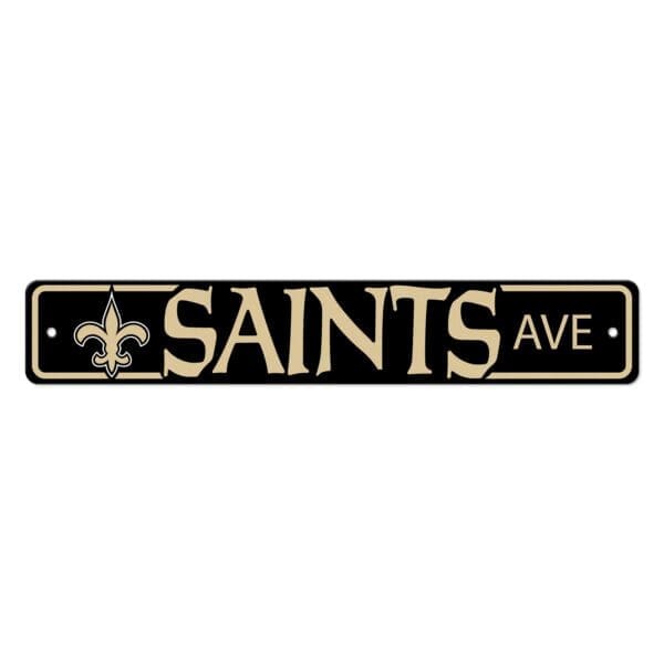New Orleans Saints Team Color Street Sign Decor 4in. X 24in. Lightweight 1 scaled