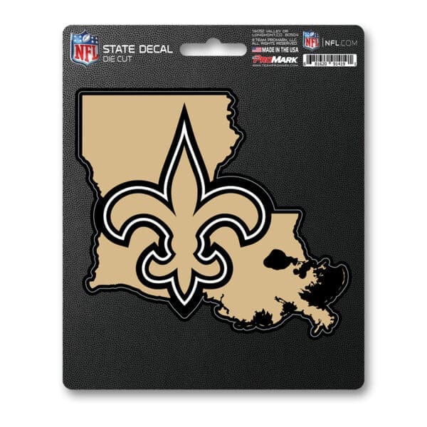 New Orleans Saints Team State Shape Decal Sticker 1