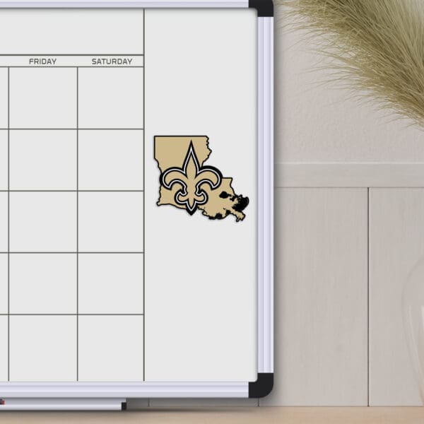 New Orleans Saints Team State Shape Decal Sticker