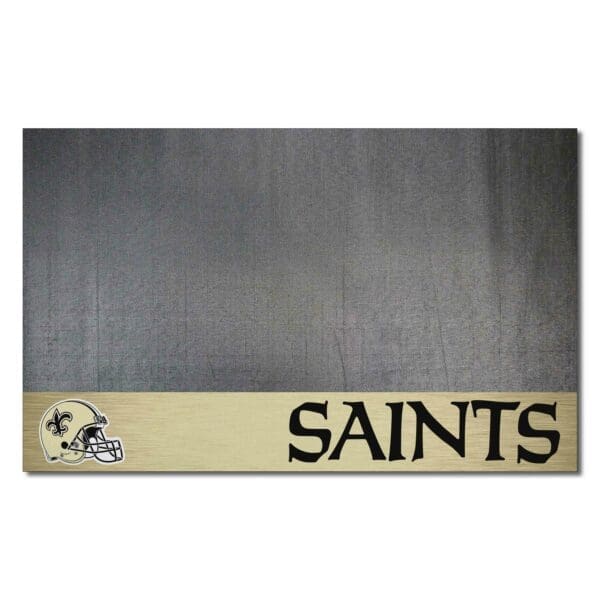 New Orleans Saints Vinyl Grill Mat 26in. x 42in 1 scaled