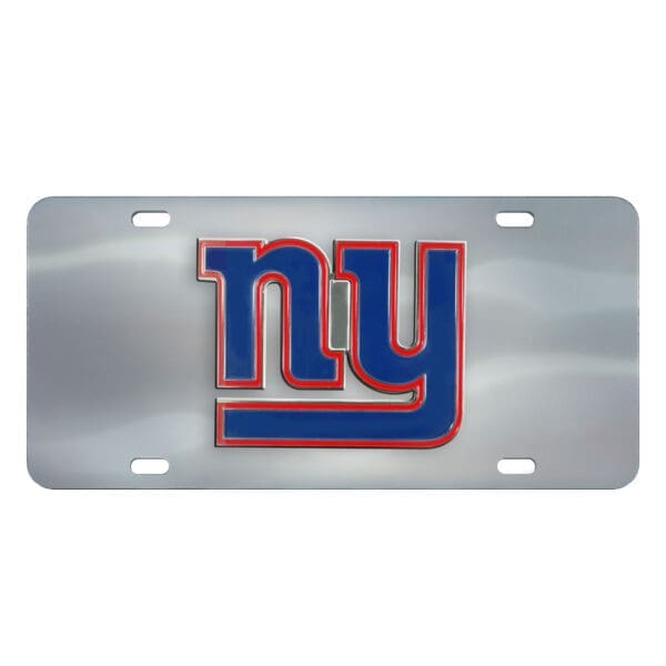 New York Giants 3D Stainless Steel License Plate 1