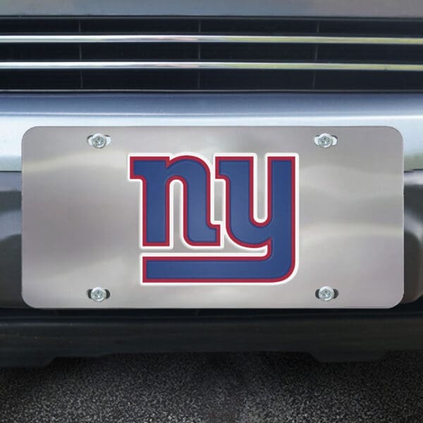 New York Giants 3D Stainless Steel License Plate