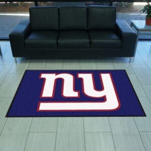 New York Giants 4X6 High-Traffic Mat with Durable Rubber Backing - Landscape Orientation