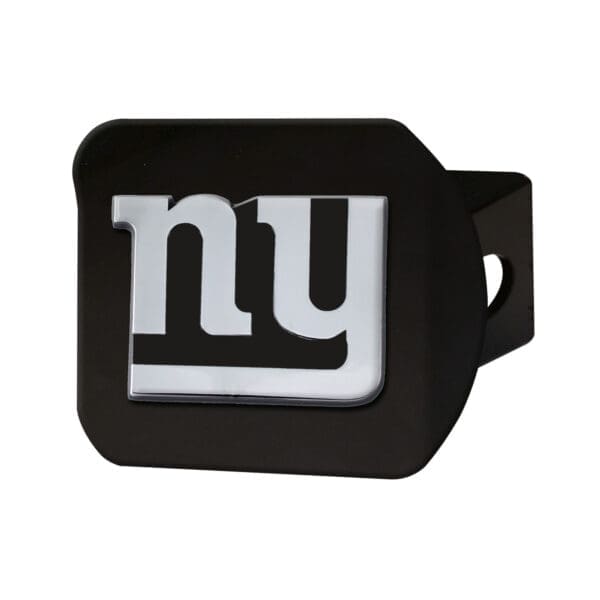 New York Giants Black Metal Hitch Cover with Metal Chrome 3D Emblem 1