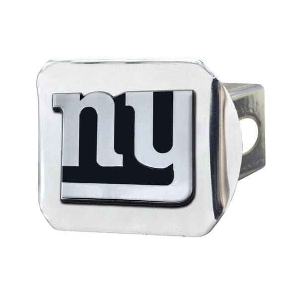 New York Giants Chrome Metal Hitch Cover with Chrome Metal 3D Emblem 1