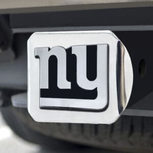 New York Giants Chrome Metal Hitch Cover with Chrome Metal 3D Emblem