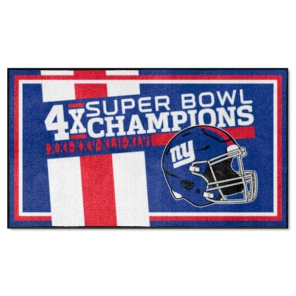 New York Giants Dynasty 3ft. x 5ft. Plush Area Rug 1 scaled