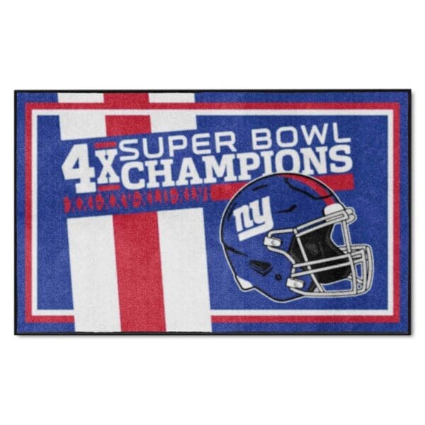 New York Giants Dynasty 4ft. x 6ft. Plush Area Rug 1 scaled