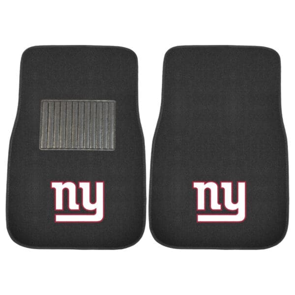 New York Giants Embroidered Car Mat Set 2 Pieces 1
