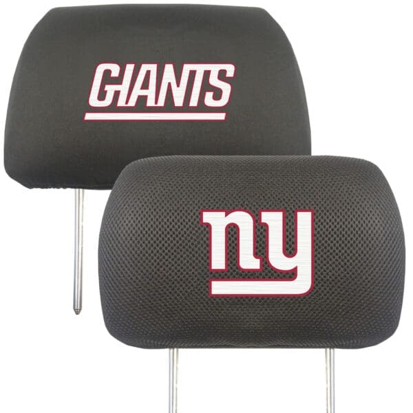 New York Giants Embroidered Head Rest Cover Set 2 Pieces 1
