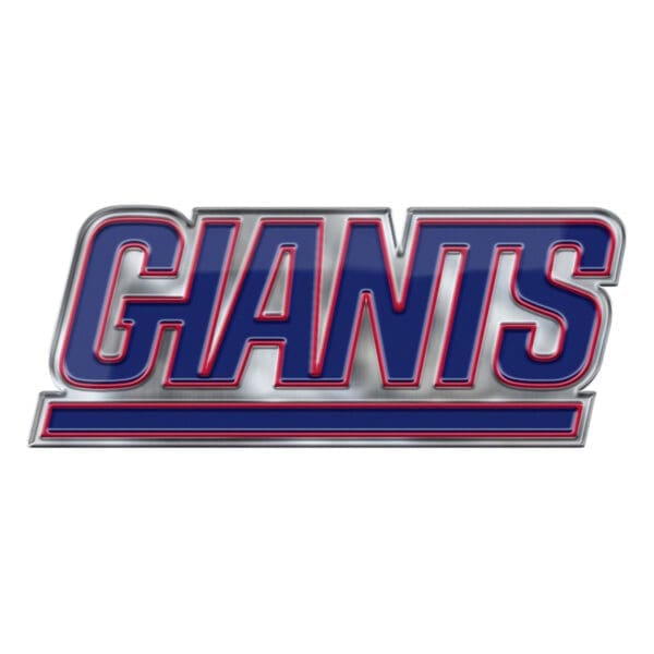 New York Giants Heavy Duty Aluminum Embossed Color Emblem Alternate 1