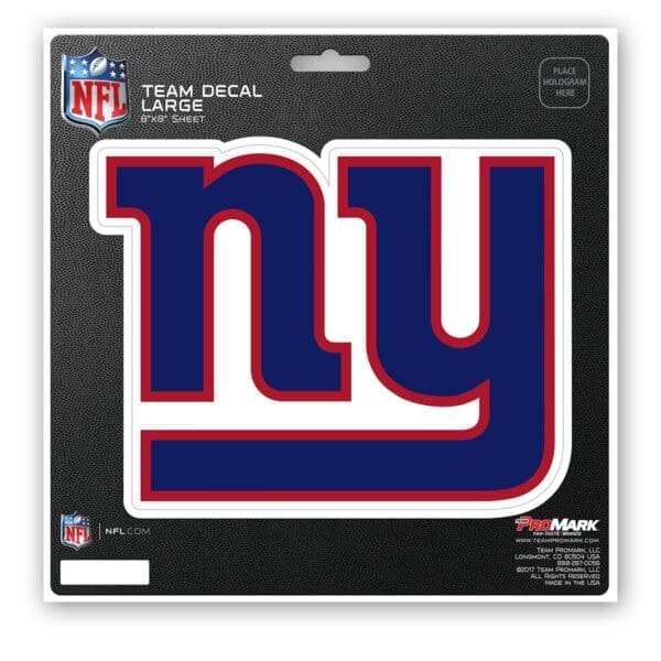 New York Giants Large Decal Sticker 1