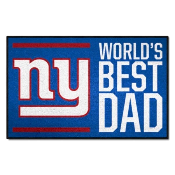 New York Giants Starter Mat Accent Rug 19in. x 30in. Worlds Best Dad Starter Mat 1 scaled