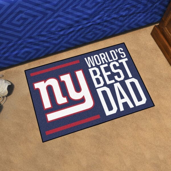 New York Giants Starter Mat Accent Rug - 19in. x 30in. World's Best Dad Starter Mat