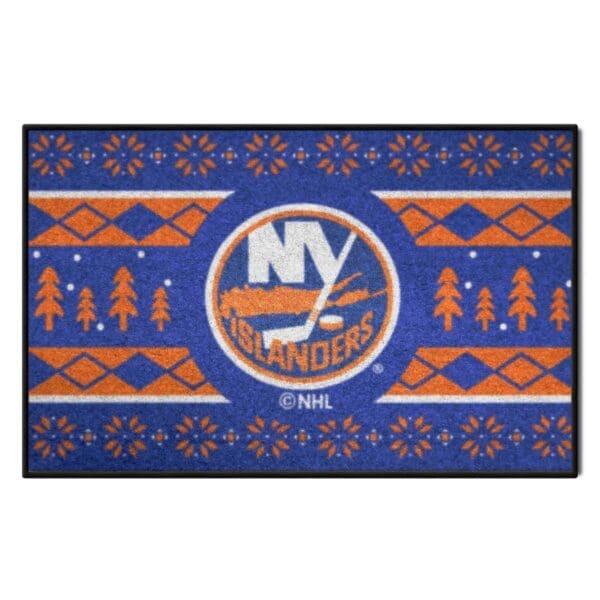 New York Islanders Holiday Sweater Starter Mat Accent Rug 19in. x 30in. 26862 1 scaled