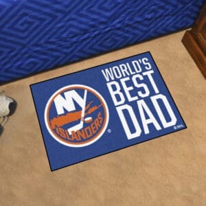 New York Islanders Starter Mat Accent Rug - 19in. x 30in. World's Best Dad Starter Mat-31162