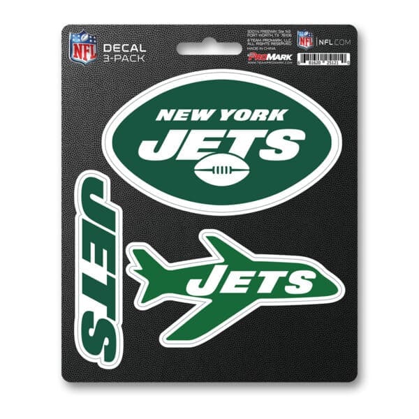 New York Jets 3 Piece Decal Sticker Set 1