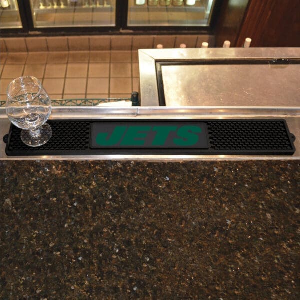 New York Jets Bar Drink Mat - 3.25in. x 24in.